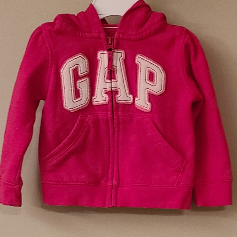 Baby Gap dark pink zip up hoodie